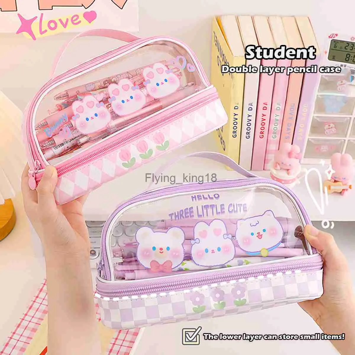 Wholesale Pencil Bags Cute Transparent Pencil Case Bag Kawaii Large  Capacity Organizer Pen Box Pouch For Girls Back School Supplies Korean  Stationery HKD230831 From Flying_king18, $7.82